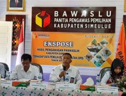 Panwaslih Simeulue Ekspose Hasil Pengawasan Tahun 2021, Empat Poin Jadi Catatan