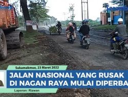 VIDEO Jalan Nasional Rusak di Depan PLTU Nagan Raya Mulai Diperbaiki
