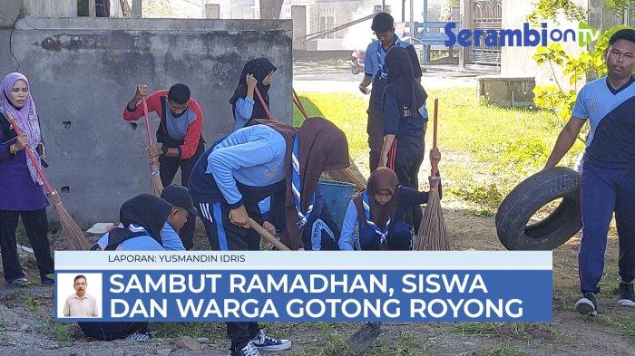 VIDEO Sambut Ramadhan, Siswa dan Warga Bireuen Gotong Royong