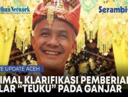 DPRA: MAA Tak Berhak Beri Gelar Adat, Kasus Pemberian Gelar Teuku kepada Ganjar Pranowo