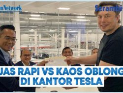 Elon Musk Hanya Pakai Kaus Oblong Bertemu Rombongan Luhut di Pabrik Tesla