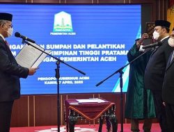 Gubernur Lantik Zukifli Jadi Kepala DPMG Aceh, T Aznal Kepala ULP