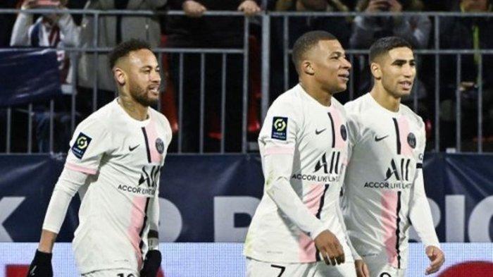 Hasil Liga Perancis: PSG Bantai Clermont, Messi 3 Assist, Neymar dan Mbappe Hat-tric