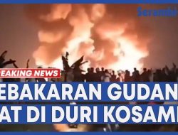 VIDEO Breaking News – Kebakaran Gudang Cat di Duri Kosambi, Terdengar Ledakan Beberapa Kali