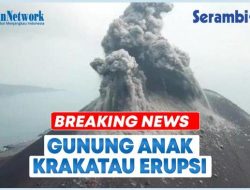 VIDEO Gunung Anak Krakatau Erupsi, Abu Vulkanik Menyembur Setinggi 800 Meter