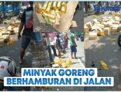 VIDEO Kecelakaan Kendaraan Truk Pengangkut Minyak Goreng di Kota Surabaya