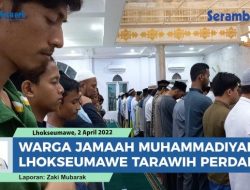 VIDEO Ratusan Warga Jamaah Muhammadiyah Lhokseumawe Laksanakan Tarawih Perdana