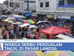 VIDEO Warga Serbu Lokasi Penjualan Penganan Berbuka di Pasar Langsa