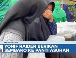 VIDEO Yonif Raider Berikan Bantuan Sembako ke Yayasan Islam Media Kasih Panti Asuhan