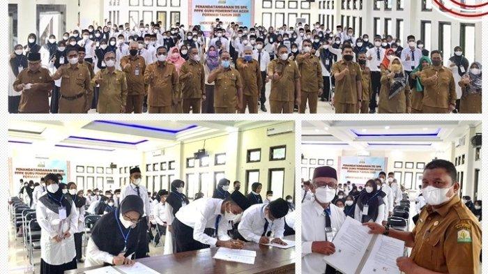 115 Guru di Lhokseumawe yang Lulus Seleksi PPPK Teken Surat Perjanjian Kerja 