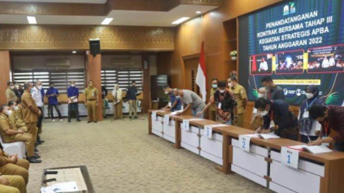 Pemerintah Aceh Kembali Kontrak 157 Proyek APBA 2022 Senilai Rp 127 M