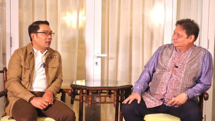 Ridwan Kamil Temui Airlangga Hartarto, Dukung Ketua Umum Golkar Itu Jadi Capres 2024