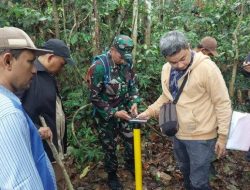 Tim Gabungan Terobos Jalur Gajah untuk Pasang Pilar Batas Antara Tamiang-Langkat