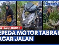 VIDEO Pengendara Motor Matic Kecelakaan di Pantan Terong, Diduga Tidak Menguasai Jalan