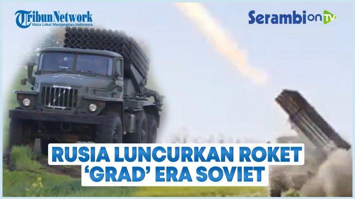 VIDEO Rusia Luncurkan Roket MLRS Era Soviet yang Bisa Menyebar ke Langit Ukraina