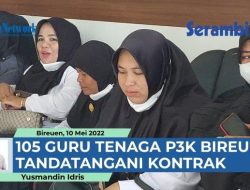 VIDEO – Sebanyak 105 Guru Tenaga P3K Bireuen Tandatangani Kontrak