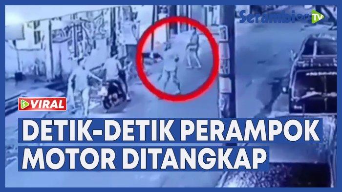 VIDEO VIRAL Detik-detik Anggota Polsek Medan Baru Tangkap Perampok Sepeda Motor, Kaki Pelaku di Dorr