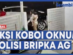 VIDEO Viral Aksi Koboi Oknum Polisi Bripka AG Lepaskan Tembakan Saat Dihadang Warga