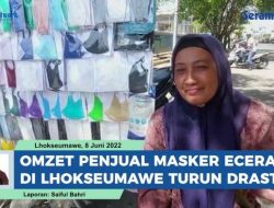 Covid-19 Melandai, Omzet Penjual Masker Eceran di Lhokseumawe Menurun Drastis 