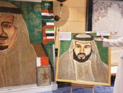 Seniman Arab Saudi Gunakan Koin Lukis Potret Raja Salman, Butuh 9.000 Keping