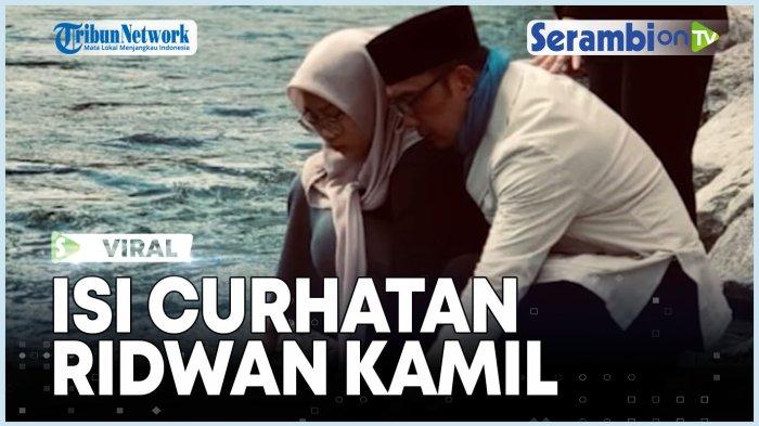 VIDEO Bikin Terenyuh Isi Curhatan Ridwan Kamil Titipkan Putranya Eril pada Sungai Aare