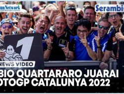 VIDEO Diawali Dengan Kecelakaan 3 Pembalap, Fabio Quartararo Juarai MotoGP Catalunya 2022