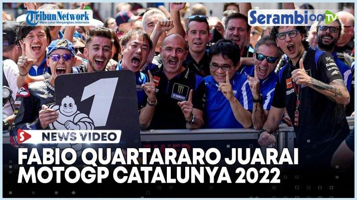 VIDEO Diawali Dengan Kecelakaan 3 Pembalap, Fabio Quartararo Juarai MotoGP Catalunya 2022