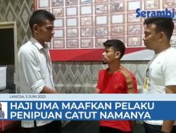 VIDEO Haji Uma Maafkan Pelaku Penipuan Catut Namanya di Mapolres Langsa