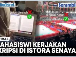 VIDEO – Unik Mahasiswi Kerjakan Skripsi Sambil Nonton Badminton di Istora Senayan