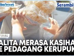 VIDEO VIRAL Balita Merasa Kasihan ke Pedagang Kerupuk Berjualan Panas-panasan di Lampu Merah